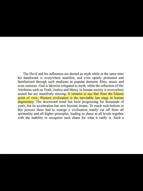 ..ahlaktan tamamen kopmuş bir uygarlığın ortaya çıkması gerekiyordu.”