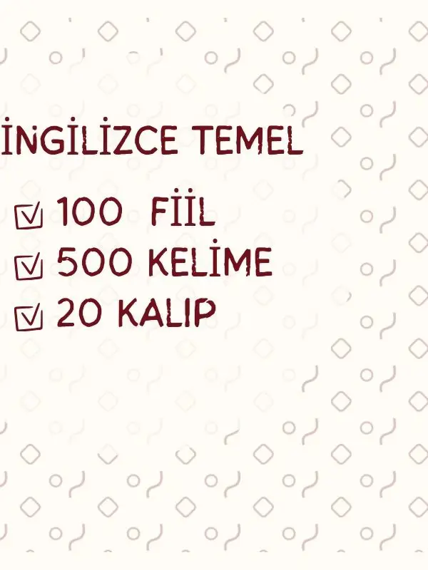 DİLİ AKTİF KONUŞMAYA TAŞIYAN TEMEL KELİME HAVUZU